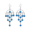 Gehna Jaipur Turquoise Color Stone Earrings In German Silver  For Girls & Women GE01-1360