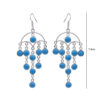 Gehna Jaipur Turquoise Color Stone Earrings In German Silver  For Girls & Women GE01-1360 - Image 3
