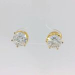 Gehna Jaipur Cubic Zirconia Round Shape Earrings  For Girls & Women FE-1362