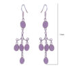 Gehna Jaipur Natural Rose Quartz Color Stone Earrings In German Silver  For Girls & Women GE01-1362 - Image 2