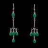 Gehna Jaipur Green Onyx Color Stone Earrings In German Silver  For Girls & Women GE01-1366 - Image 5