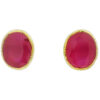 Gehna Jaipur Pink Tourmaline Stone Studded Round Shape Earrings  For Girls & Women FE-1367