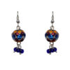 Gehna Jaipur Blue Quartz Stone Earrings In German Silver  For Girls & Women GE01-1371