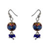 Gehna Jaipur Blue Quartz Stone Earrings In German Silver  For Girls & Women GE01-1371 - Image 4