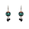 Gehna Jaipur Black Onyx Stone Earrings In German Silver  For Girls & Women GE01-1372