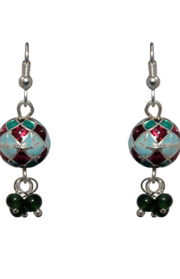 Gehna Jaipur Black Onyx Earrings With Enamel Work Earrings For Girls & Women GE01-1373