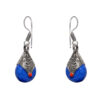 Gehna Jaipur Blue Quartz Color Stone Earrings In German Silver  For Girls & Women GE01-1375 - Image 4