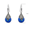 Gehna Jaipur Blue Quartz Color Stone Earrings In German Silver  For Girls & Women GE01-1375 - Image 3