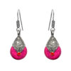 Gehna Jaipur Pink Quartz Color Stone Studded Earrings In German Silver  For Girls & Women GE01-1376
