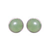 Gehna Jaipur Prehnite Color Stone Stud Earrings In German Silver  For Girls & Women GE01-1379