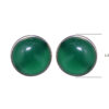 Gehna Jaipur Green Onyx Color Stone Stud Earrings In German Silver  For Girls & Women GE01-1380 - Image 3