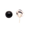 Gehna Jaipur Black Spinel Color Stone Stud Earrings In German Silver  For Girls & Women GE01-1386 - Image 5