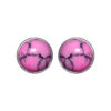 Gehna Jaipur Pink Turquoise Color Stone Stud Earrings In German Silver  For Girls & Women GE01-1387