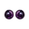 Gehna Jaipur Amethyst Color Stone Stud Earrings In German Silver  For Girls & Women GE01-1388