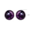 Gehna Jaipur Amethyst Color Stone Stud Earrings In German Silver  For Girls & Women GE01-1388 - Image 3