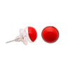 Gehna Jaipur Red Jasper Color Stone Stud Earrings In German Silver  For Girls & Women GE01-1389 - Image 5