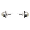 Gehna Jaipur Natural Pearl Stud Earrings In German Silver  For Girls & Women GE01-1400 - Image 4