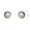 Gehna Jaipur Natural Pearl Stud Earrings In German Silver  For Girls & Women GE01-1400 - Image 3