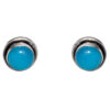 Gehna Jaipur Blue Chalcedony Color Stone Stud Earrings In German Silver Earrings For Girls & Women GE01-1402