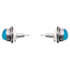 Gehna Jaipur Blue Chalcedony Color Stone Stud Earrings In German Silver Earrings For Girls & Women GE01-1402 - Image 4