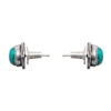 Gehna Jaipur Turquoise Color Stone Stud Earrings In German Silver  For Girls & Women GE01-1407 - Image 3