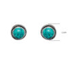 Gehna Jaipur Turquoise Color Stone Stud Earrings In German Silver  For Girls & Women GE01-1407 - Image 2