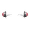 Gehna Jaipur Red Quartz Stone Stud Earrings In German Silver  For Girls & Women GE01-1420 - Image 4