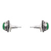 Gehna Jaipur Green Onyx Color Stone Stud Earrings In German Silver  For Girls & Women GE01-1423 - Image 4