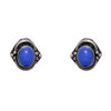 Gehna Jaipur Dumortierite Color Stone Stud Earrings In German Silver  For Girls & Women GE01-1428
