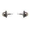 Gehna Jaipur Pearl Stud Earrings In German Silver For Girls & Women GE01-1429 - Image 4
