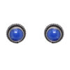 Gehna Jaipur Dumortierite Color Stone Stud Earrings In German Silver  For Girls & Women GE01-1430
