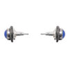 Gehna Jaipur Dumortierite Color Stone Stud Earrings In German Silver  For Girls & Women GE01-1430 - Image 4