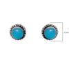 Gehna Jaipur Blue Chalcedony Color Stone Stud Earrings In German Silver Earrings For Girls & Women GE01-1431 - Image 3