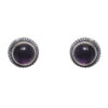 Gehna Jaipur Amethyst Color Stone Stud Earrings In German Silver  For Girls & Women GE01-1432