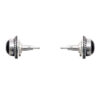 Gehna Jaipur Amethyst Color Stone Stud Earrings In German Silver  For Girls & Women GE01-1432 - Image 4