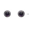 Gehna Jaipur Amethyst Color Stone Stud Earrings In German Silver  For Girls & Women GE01-1432 - Image 3