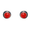 Gehna Jaipur Red Jasper Color Stone Stud Earrings In German Silver  For Girls & Women GE01-1433