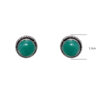 Gehna Jaipur Turquoise Color Stone Stud Earrings In German Silver  For Girls & Women GE01-1440 - Image 3