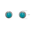 Gehna Jaipur Blue Chalcedony Color Stone Stud Earrings In German Silver Earrings For Girls & Women GE01-1460 - Image 3