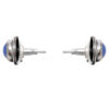Gehna Jaipur Blue Quartz Color Stone Stud Earrings In German Silver Earrings For Girls & Women GE01-1461 - Image 4