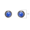 Gehna Jaipur Blue Quartz Color Stone Stud Earrings In German Silver Earrings For Girls & Women GE01-1461 - Image 3