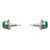 Gehna Jaipur Green Onyx Color Stone Stud Earrings In German Silver  For Girls & Women GE01-1464 - Image 4