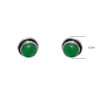 Gehna Jaipur Green Onyx Color Stone Stud Earrings In German Silver  For Girls & Women GE01-1464 - Image 3
