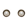 Gehna Jaipur Natural Pearl Stud Earrings In German Silver For Girls & Women GE01-1470