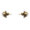 Gehna Jaipur Natural Pearl Stud Earrings In German Silver For Girls & Women GE01-1470 - Image 4