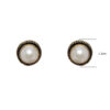 Gehna Jaipur Natural Pearl Stud Earrings In German Silver For Girls & Women GE01-1470 - Image 3