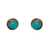 Gehna Jaipur Blue Chalcedony Color Stone Stud Earrings In German Silver Earrings For Girls & Women GE01-1472