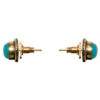 Gehna Jaipur Blue Chalcedony Color Stone Stud Earrings In German Silver Earrings For Girls & Women GE01-1472 - Image 4