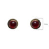 Gehna Jaipur Red Garnet Color Stone Stud Earrings In German Silver  For Girls & Women GE01-1473 - Image 3