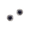 Gehna Jaipur Amethyst Color Stone Stud Earrings In German Silver  For Girls & Women GE01-1481